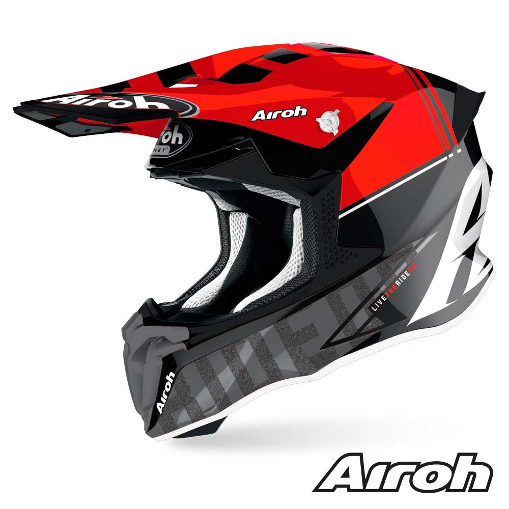 Casco Motocross Airoh TWIN 2.0 Tech - Rosso | SETTANTADUE.IT