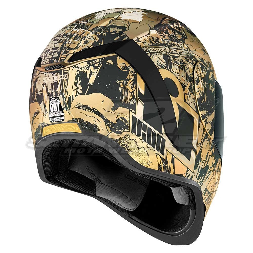 Casco Integrale Icon AIRFORM Guardian - Oro | SETTANTADUE.IT