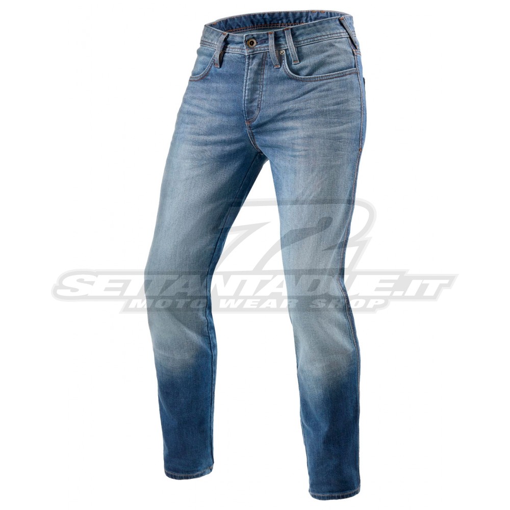 Jeans Moto REV'IT! PISTON 2 SK - Blu Medio Slavato - Offerta Online |  SETTANTADUE.IT