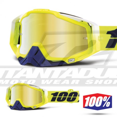 100% Maschera THE RACECRAFT Tanaka - Lente Oro Specchio