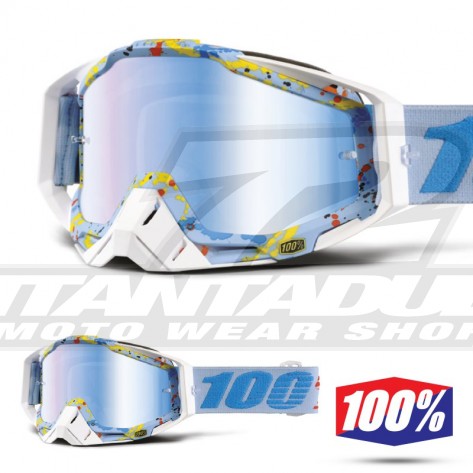100% Maschera THE RACECRAFT Hyperloop - Lente Blu Specchio