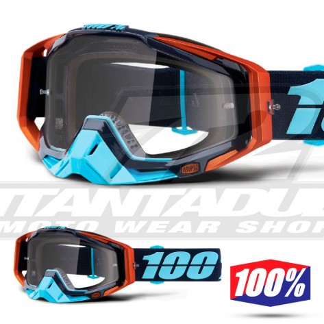 Maschera Cross 100% THE RACECRAFT Ergono - Lente Trasparente