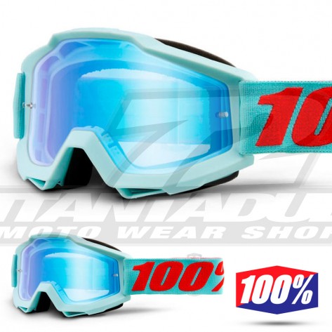 100% Maschera THE ACCURI Acidulous Cyan - Lente Blu Specchio