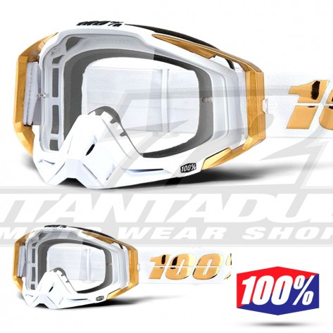 Maschera Cross 100% THE RACECRAFT LTD - Lente Trasparente