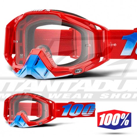 Maschera Cross 100% THE RACECRAFT Kuriakin - Lente Trasparente