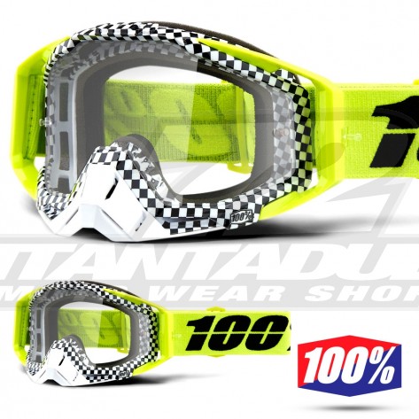 Maschera Cross 100% THE RACECRAFT Andre - Lente Trasparente