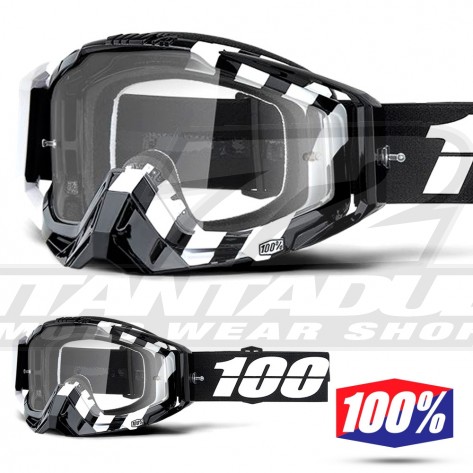 Maschera Cross 100% THE RACECRAFT Alta - Lente Trasparente