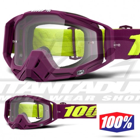 Maschera Cross 100% THE RACECRAFT Klepto - Lente Trasparente