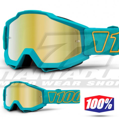 100% Maschera THE ACCURI Acidulous Cyan - Lente Blu Specchio