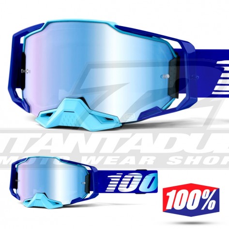 Maschera Cross 100% ARMEGA Royal - Lente Blu Specchio