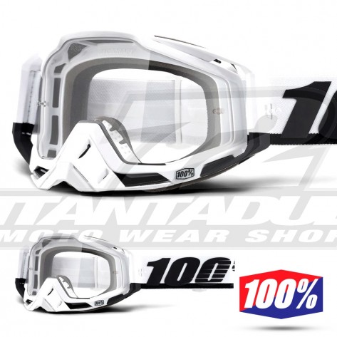 Maschera Cross 100% THE RACECRAFT Stuu - Lente Trasparente