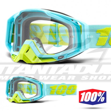 Maschera Cross 100% THE RACECRAFT Pinacles - Lente Trasparente