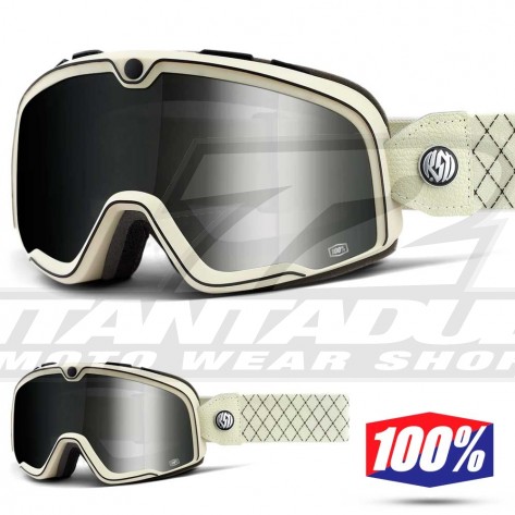 Maschera 100% BARSTOW Roland Sands - Lente Argento Specchio