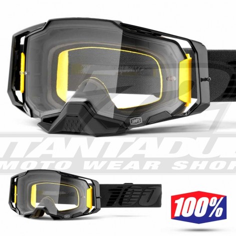 Maschera Cross 100% ARMEGA Nightfall - Lente Trasparente