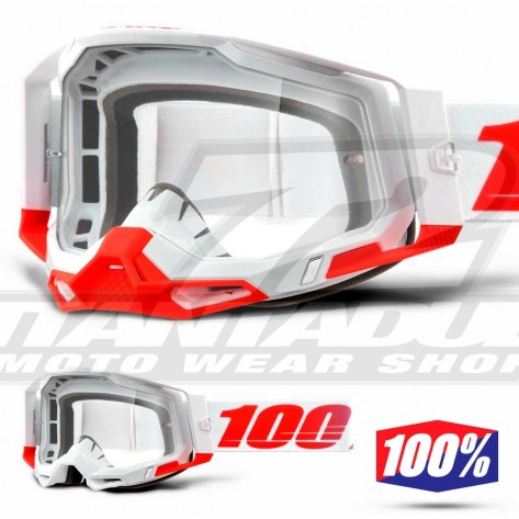 Maschera Cross 100% RACECRAFT2 St-Kith - Lente Trasparente
