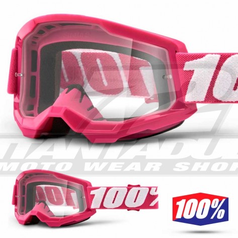 Maschera Cross 100% STRATA2 Fletcher - Lente Trasparente