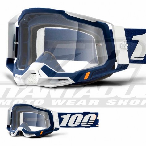 Maschera Cross 100% RACECRAFT2 Concordia - Lente Trasparente