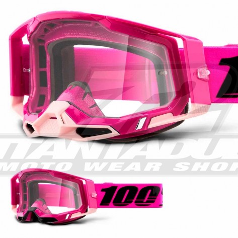 Maschera Cross 100% RACECRAFT2 Maho - Lente Trasparente