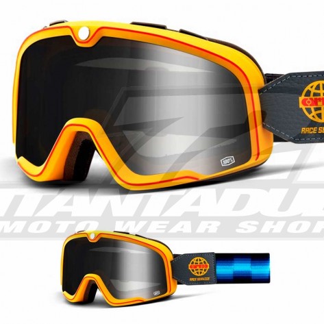 Maschera 100% BARSTOW Race Service - Lente Argento Specchio