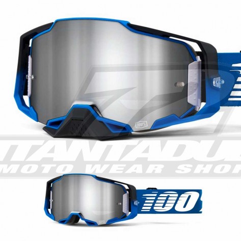Maschera Cross 100% ARMEGA Rockchuck - Lente Argento Flash