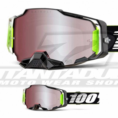 Maschera Cross 100% ARMEGA RACR - Lente HiPER Argento Specchio