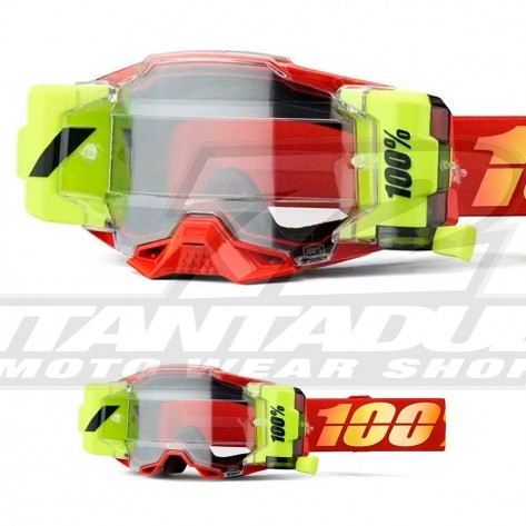 Maschera Cross 100% ARMEGA ARMEGA FORECAST - Lente Trasparente - Offerta Esclusiva