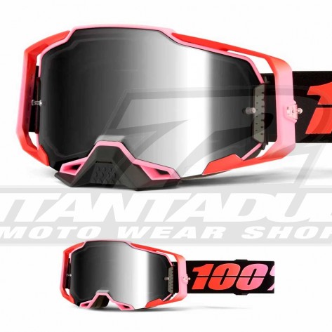 Maschera Cross 100% ARMEGA Guerlin - Lente Argento Specchio - Offerta