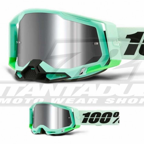Maschera Cross 100% RACECRAFT 2 Paloma - Lente Argento Specchio - Offerta