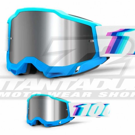 Maschera Cross 100% ACCURI 2 Stamino - Lente Silver Flash Specchio - Offerta