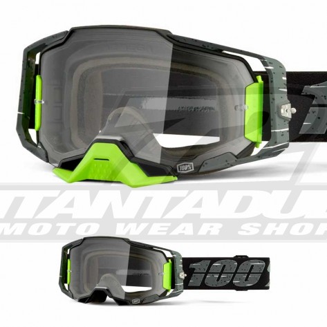 Maschera Cross 100% ARMEGA Antibia - Lente Trasparente - Offerta Esclusiva
