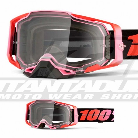 Maschera Cross 100% ARMEGA Guerlin - Lente Trasparente - Offerta