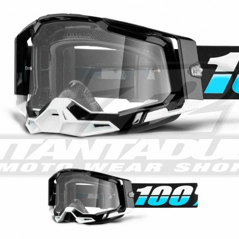 Maschera Cross 100% RACECRAFT 2 Arkana - Lente Trasparente - Offerta
