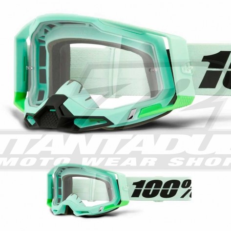 Maschera Cross 100% RACECRAFT 2 Paloma - Lente Trasparente - Offerta