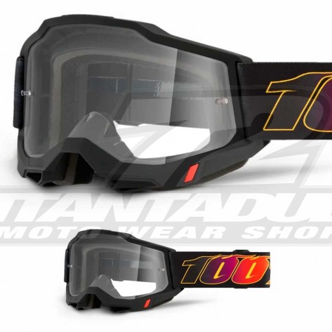 Maschera Cross 100% ACCURI 2 El Diablo - Lente Trasparente - Offerta