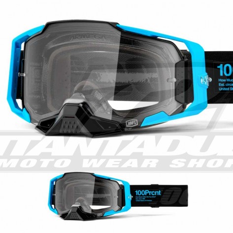 Maschera Cross 100% ARMEGA Barely 2 - Lente Trasparente - Offerta Esclusiva