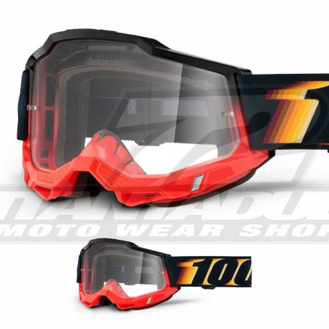 Maschera Cross 100% ACCURI 2 Stamino 2 - Lente Trasparente - Offerta