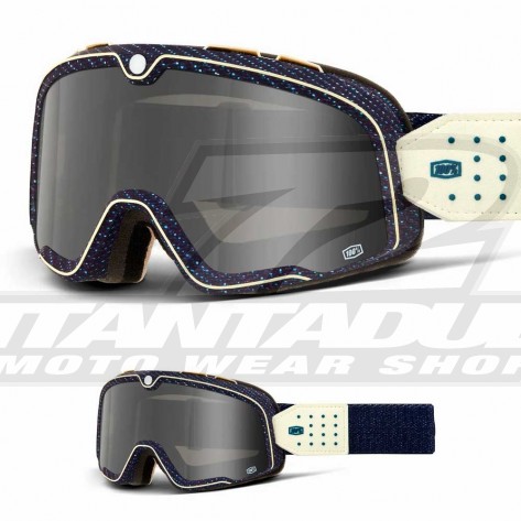 Maschera Moto 100% BARSTOW Denim - Lente Fumè Scuro - Offerta