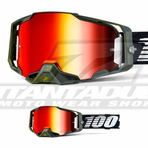Maschera Cross 100% ARMEGA Soledad - Lente Rosso Specchio - Offerta Online