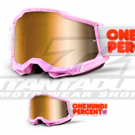 Maschera Cross 100% ACCURI 2 Hundreds - Lente True Gold Specchio - Offerta