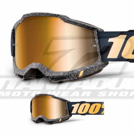 Maschera Cross 100% ACCURI 2 Risland - Lente True Gold Specchio - Offerta