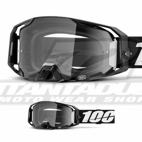 Maschera Cross 100% ARMATIC Black - Lente Trasparente - Offerta
