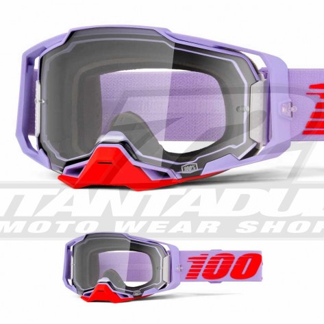 Maschera Cross 100% ARMEGA Fausto - Lente Trasparente - Offerta