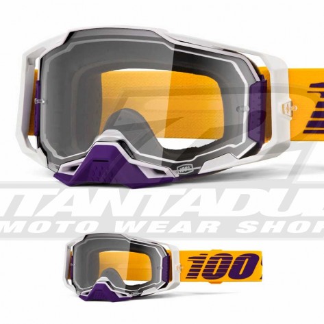 Maschera Cross 100% ARMEGA Difenbak - Lente Trasparente - Offerta