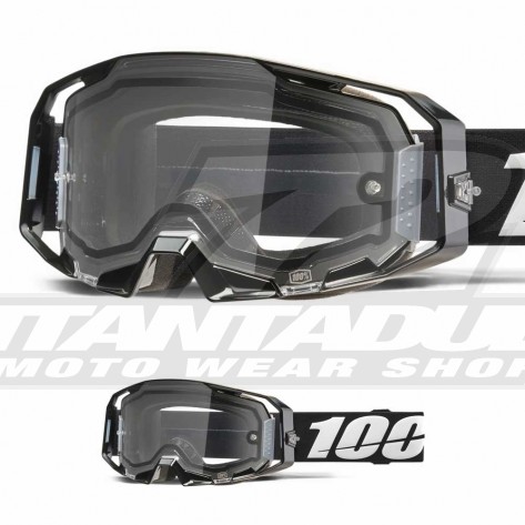 Maschera Cross 100% ARMATIC ENDURO Black - Lente Dual Trasparente - Offerta