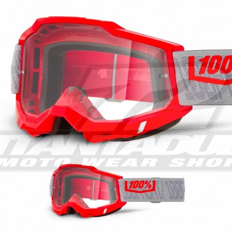 Maschera Cross 100% ACCURI 2 Gatorback - Lente Trasparente - Offerta