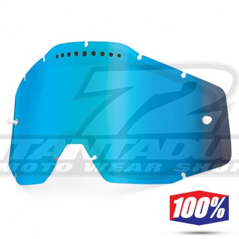 100% Lente Maschere - Doppia Ventilata Blu Specchio