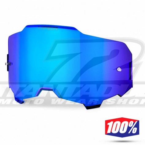 Lente Ricambio Maschere Cross 100% ARMEGA - HiPER Blu Specchio