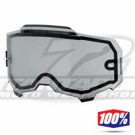 Lente Ricambio Maschere Cross 100% ARMEGA - Vented Dual Pane Fumè