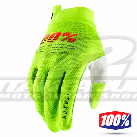 Guanti Motocross 100% iTRACK - Giallo Fluo