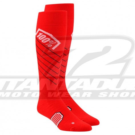 Calze Motocross 100% HI SIDE Thin - Rosso - Offerta Online